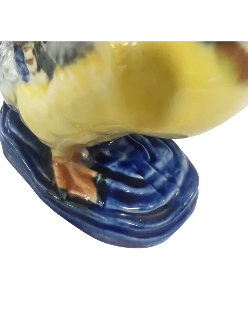 Hand-Painted Ceramic Duck Figurine Vase/Planter Made In Japan Collectible Décor